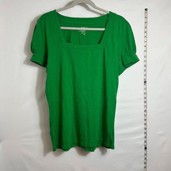 Old Navy Tops - Old Navy Vintage Summer '09 green‎ square neckline puff short-sleeve top XL